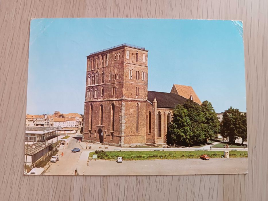 Stara pocztówka widokówka PRL KOŁOBRZEG Kolegiata gotycka