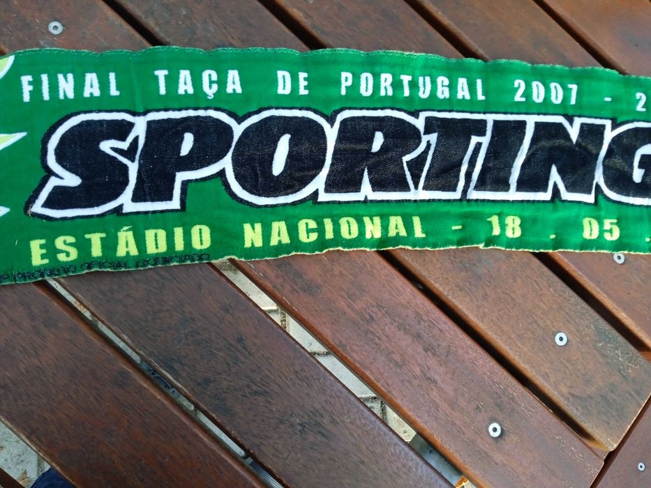 Cachecol Sporting final da taça de Portugal 2007-08