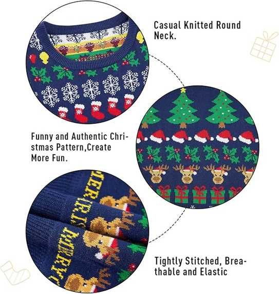 Nowy męski sweter / bluza / bluzka /świąteczny /świecący /R-XL !A1879!