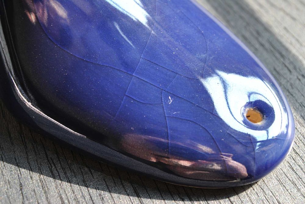 Zestaw kinkietów chabrowych miodowych z kloszami