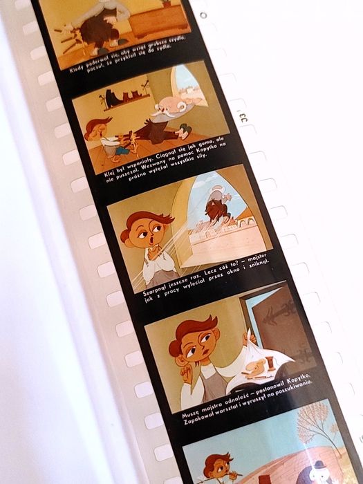 Bajka na kliszy SZEWCZYK KOPYTKO I KACZOR KWAK bajki na rzutnik PRL