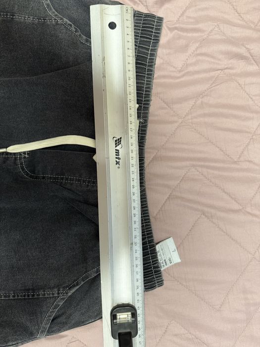 Чоловічі джинси, сірі, розмір L на резинці