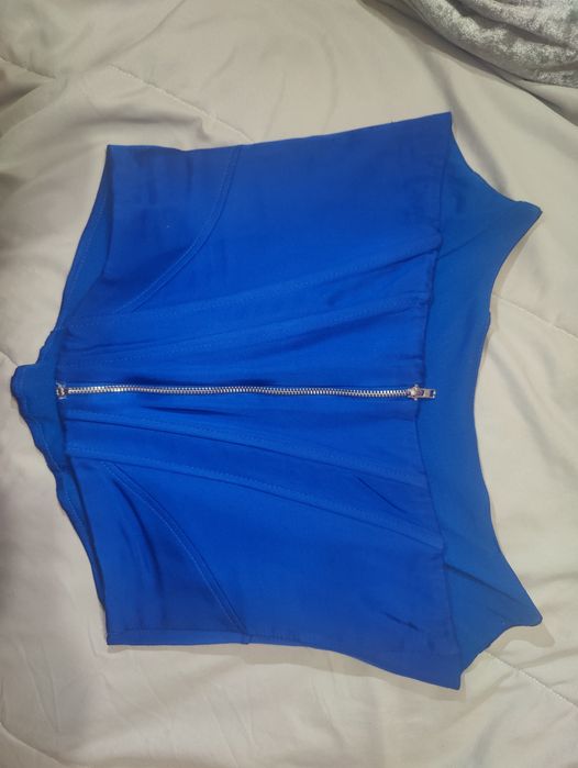 Top/corset azul da Zara