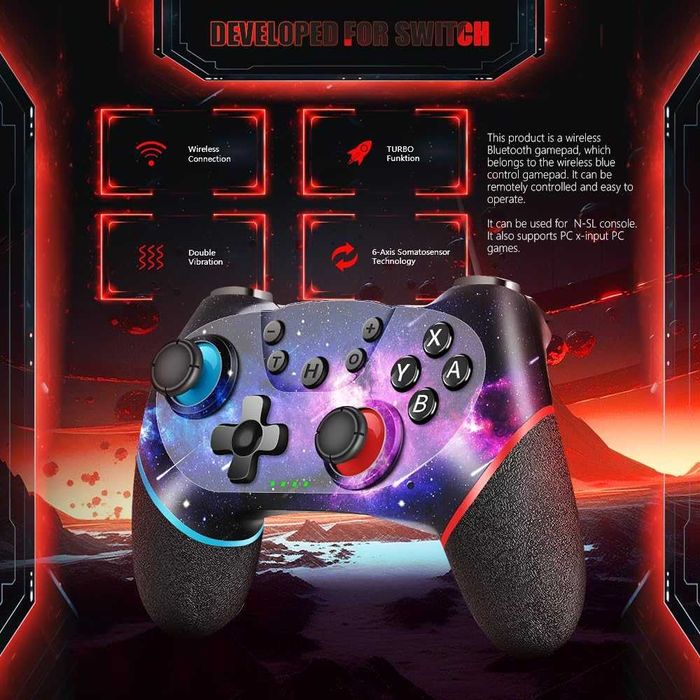 Bezprzewodowy kontroler AceGamer PC, Nintendo N-SL WINDOWS