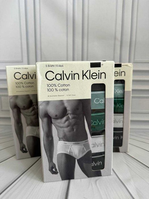 Чоловічі труси бріфи Calvin Klein набір 5 штук чорного кольору