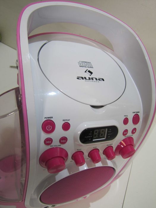 Zestaw karaoke dla dzieci CD USB MP3 strumień wodny LED Auna