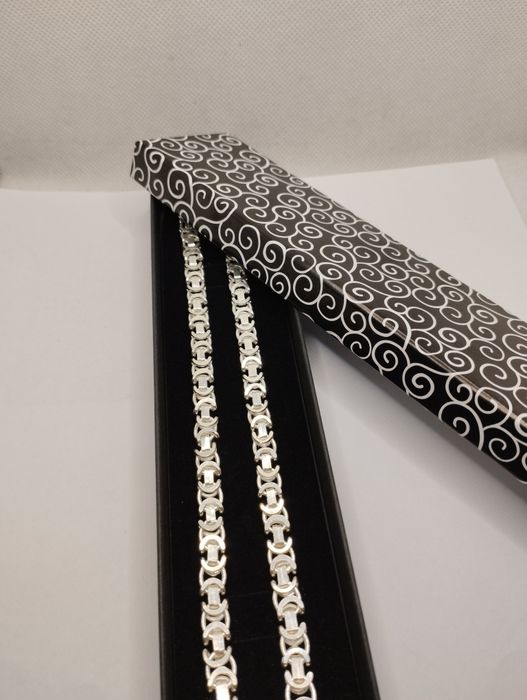 Srebrny łańcuszek, splot euro próba 925, długość 60 cm.