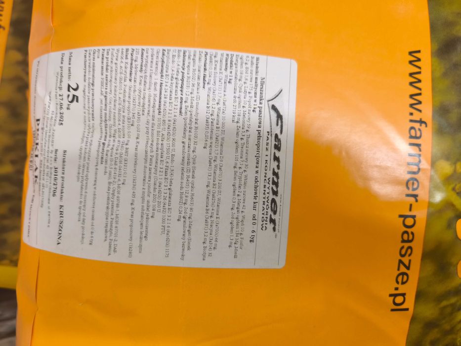 Karma dla pisklaków, pisklak kruszonka -wysyłka