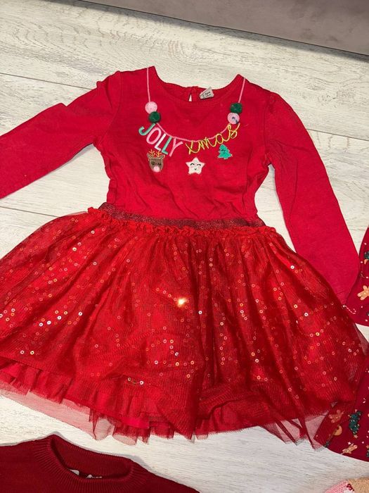 новогодняя одежда платье, свитер 3-4 года