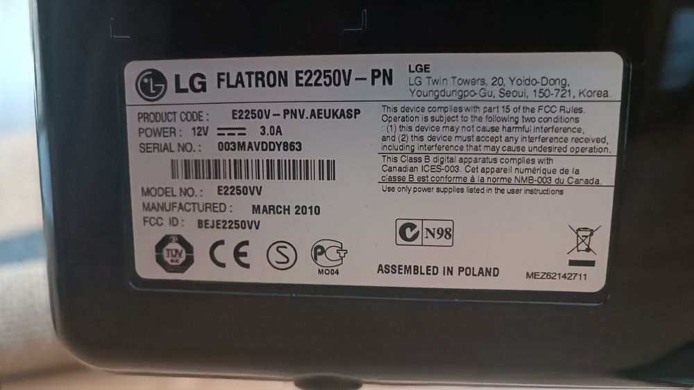 Monitor LG Full HD 60HZ
