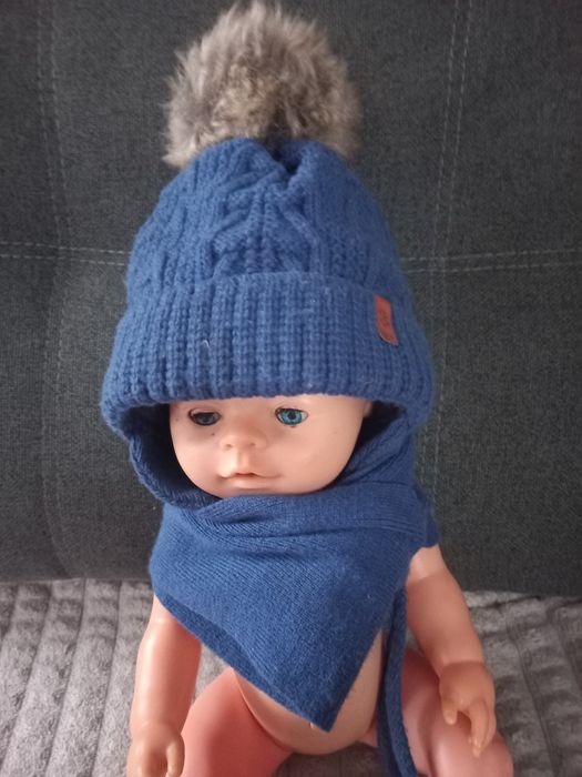 Зимова, тепла шапка і шарф, 42-44