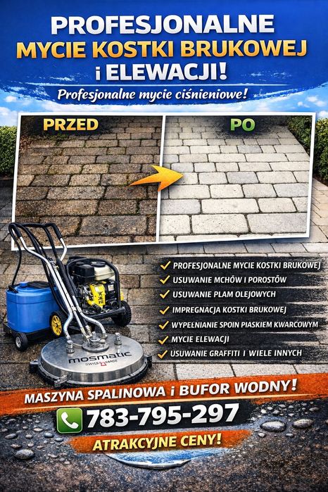 Profesjonalne mycie kostki brukowej
