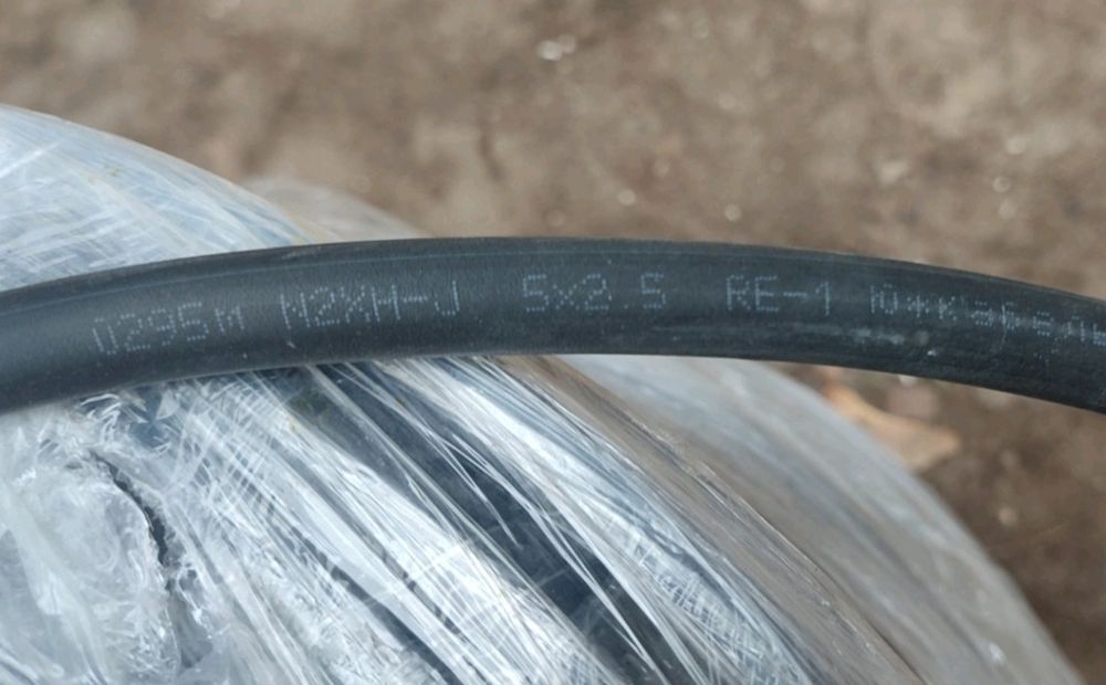 Новий провід залишок бухта кабель 80 метров 5×2,5 5*2,5 5/2,5 5 жил