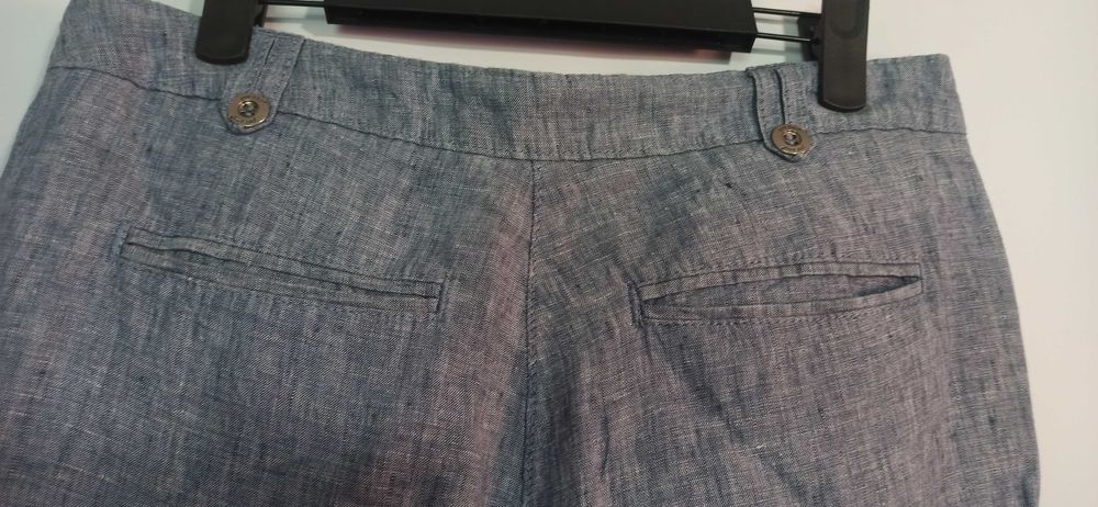 Вільні блакитні штани Marks & Spencer з льону