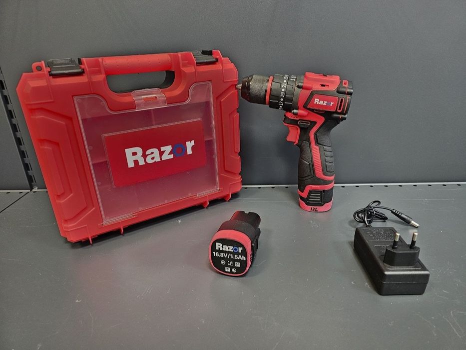 Шуруповерт 50Nm Razor 16.8V Безщітковий +Режим Удару +2акб +з.п.+Кейс
