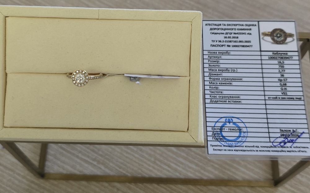 Каблучка Аrabel lebrusan з діамантами. Центр 0,5 ct