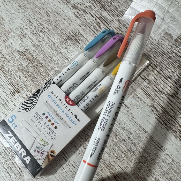 Marcadores Zebra Mildliner 2 Pontas Brush