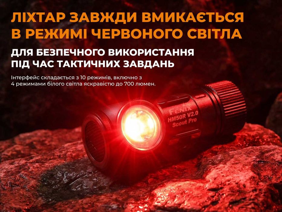 НОВИНКА! Fenix Scout Pro (HM50R V2.0) Ліхтар з зеленим та червоним світлом | ГАРАНТІЯ 5 РОКІВ!