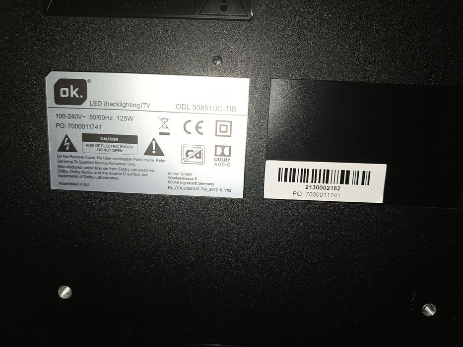 Telewizor OK 50 cali  uszkodzony