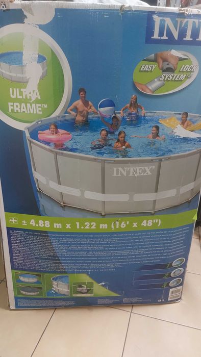 Basen stelażowy okrągły INTEX 4,88x1,22