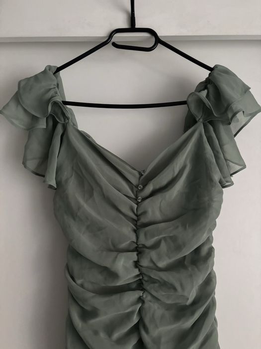 Szałwiowa sukienka zara