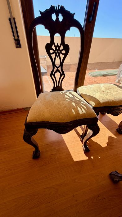 Conjunto Quarto Antigo Vintage Madeira Maciça D João V