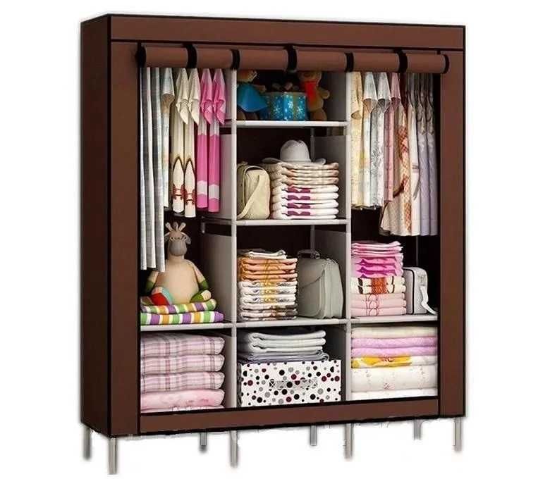 Складной тканевой шкаф 3-секции Storage Wardrobe органайзер гардероб