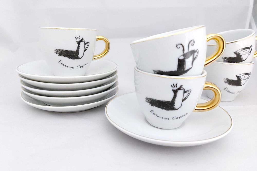 Piękny Zestaw Filiżanek Do Espresso Master 6os. 70ml Porcelana