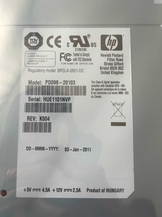 HP AJ042A 453907-001 LTO-4 Ultrium 1840 FC Tape Drive Module,