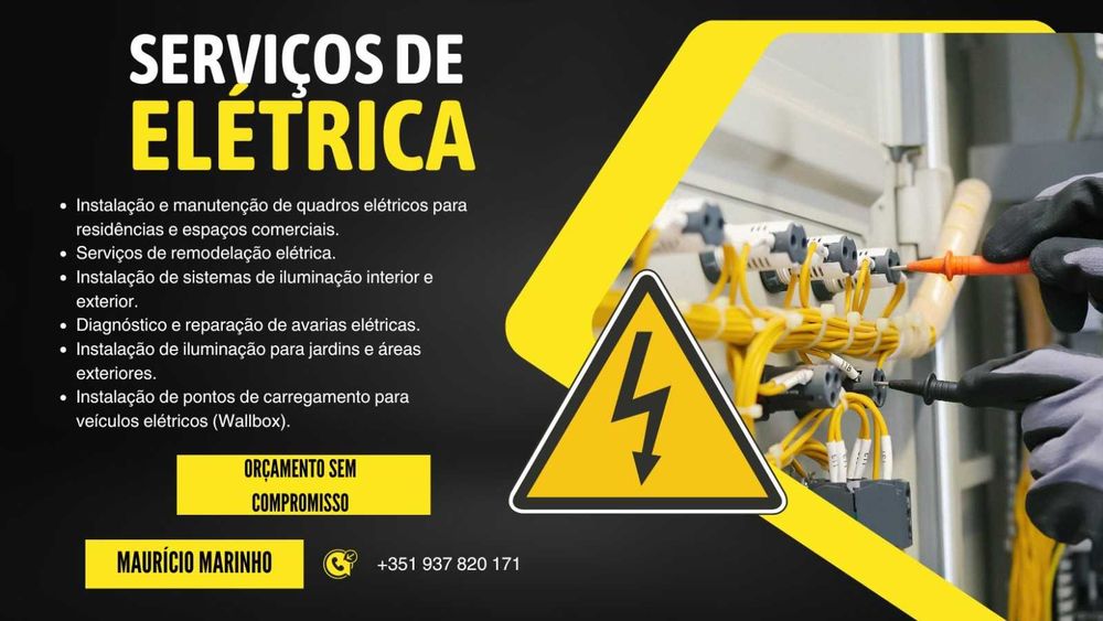 Serviços de eletricista (atendimento margem Sul e Lisboa)