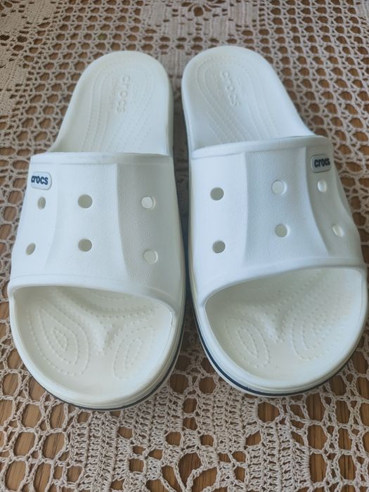 Klapki męskie crocs białe