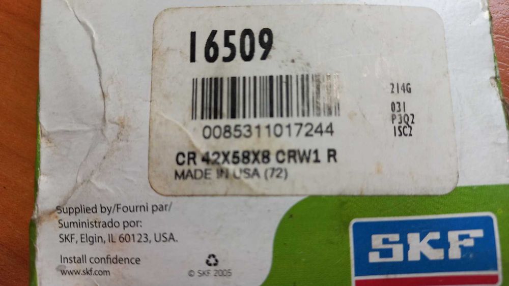Сальник  SKF 16509,  CR  42x58x8  США, Иллинойс