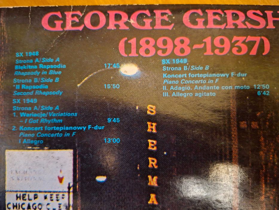 płyta winylowa George Gershwin stan VG+/EX klasyka 2LP