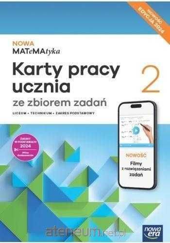 Nowa MATeMAtyka 2 Karty Pracy + Podręcznik Zakres Podstawowy Nowa Era