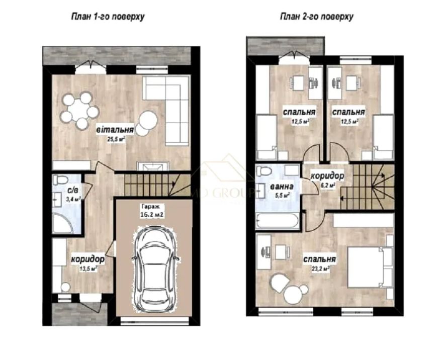 Зданий ТаунХаус з ГАРАЖЕМ  в Крихівцях 120 м2