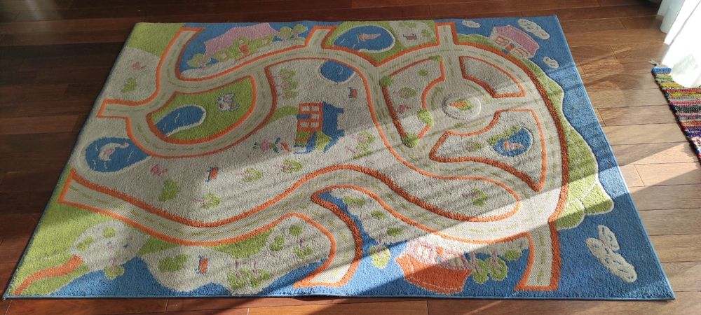 Dywan dziecięcy z motywem ulic, dróg