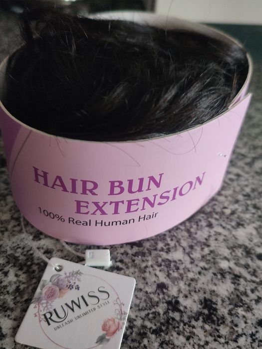 aplique de cabelo humano preto natural  para penteados