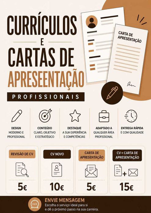 Currículos e Cartas de Apresentação Profissionais