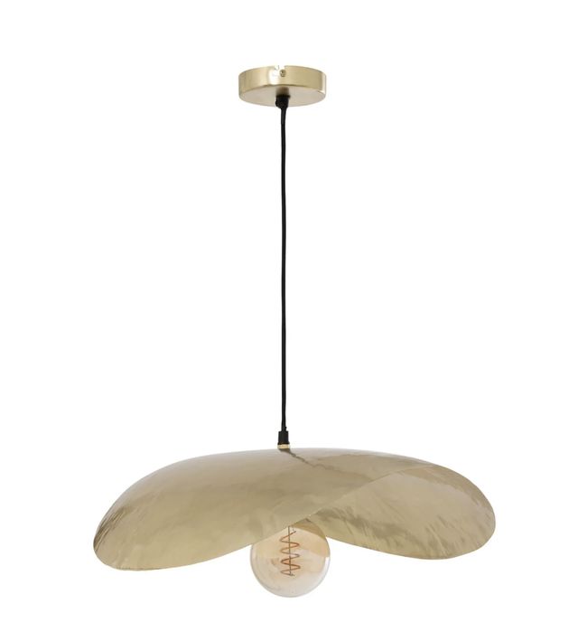 Candeeiro teto chapéu dourado novo