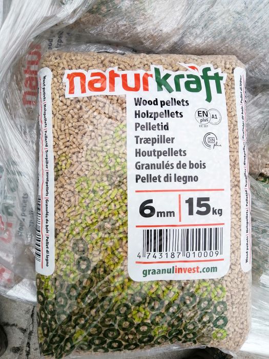 Pellet Naturkraft Pelet Premium Certyfikowany A1, EN plus, DIN plus.