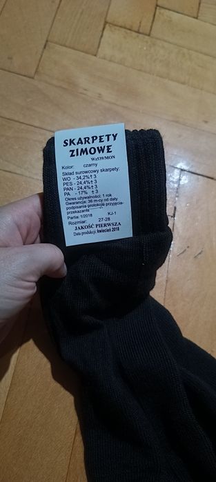 Skarpety wojskowe zimowe długie