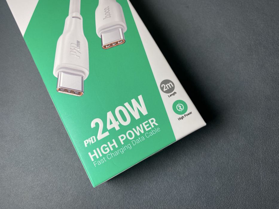 Кабель Type-c Hoco 240W, PD, 2 метра - Новый