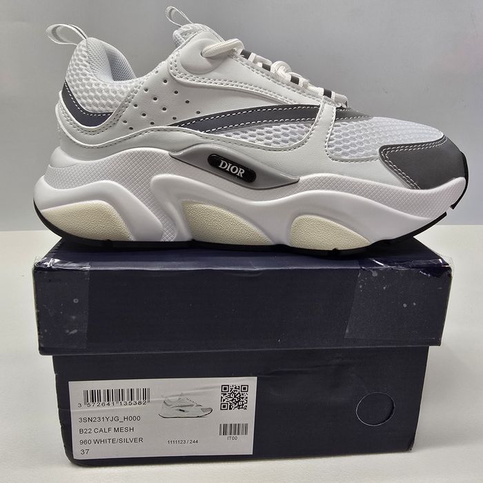 Buty sportowe inspirowane modelem CD B22 biało-srebrne rozm. 37