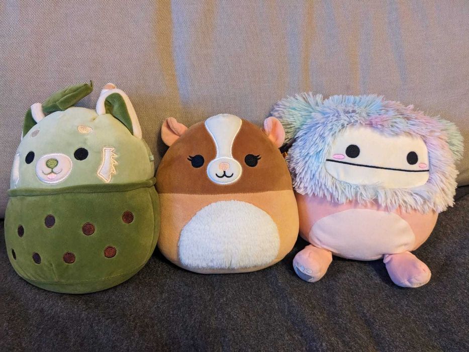 pluszaki squishmallows 9 sztuk duże i małe