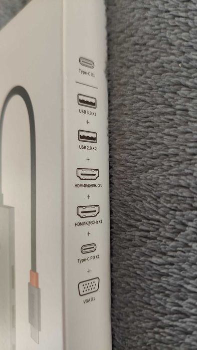 Baseus Hub, adapter, stacja dokująca Series 7-Port 2xHDMI 4K HUB Nowy