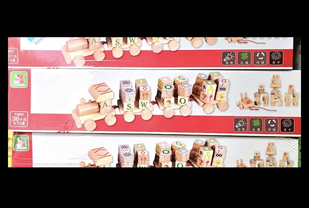 Nowe duże klocki drewniane pociąg dla dzieci litery liczby kształty dla najmłodszych dzieci dla malucha maluchów prezent