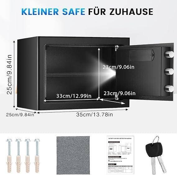 Домашній сейф об'ємом 28 л, цифровий сейф із кодовим замком