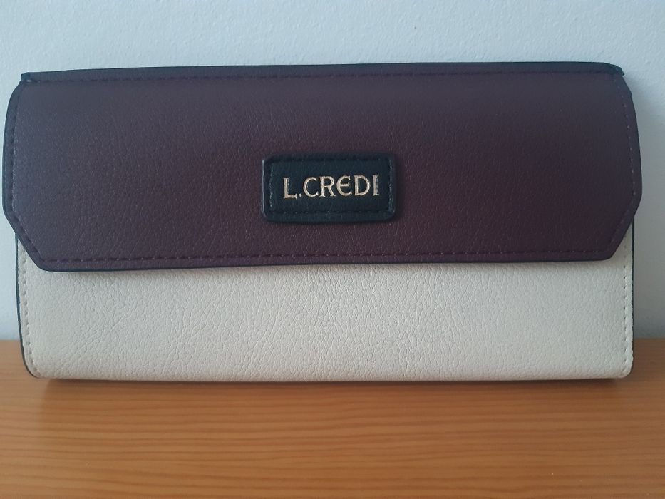 L. CREDI - portfel logowany damski . 19×11 cm. NOWY