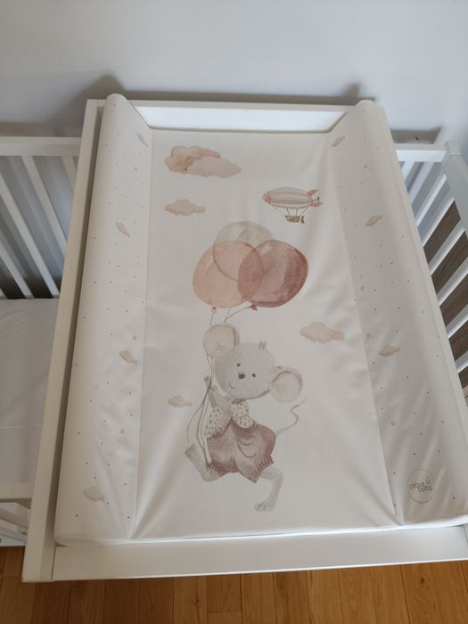 Łóżeczko niemowlęce 120x60 cm z szufladą + przewijak