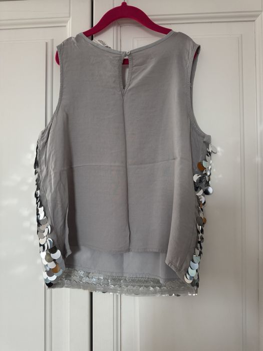 Bluzka top z cekinami H&M, r. 164